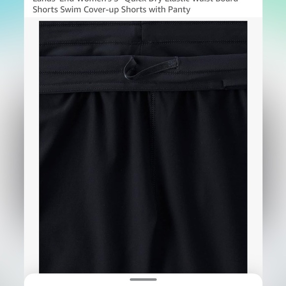 NWOT Lands' End 3" Quick Dry Elastic Waist Board Shorts Swim Shorts w/Panty 8 - Picture 4 of 10